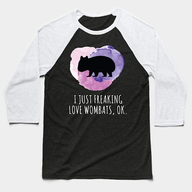 I Just Love Wombats Cute Baseball T-Shirt by MooonTees